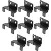 IWOWHERO Set di 8 Staffe in Ferro Nero per Appendere Piastrelle, Ganci Robusti per Esposizione e Fissaggio su Parete in Casa o Negozio