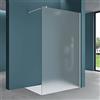 Mai & Mai Box Doccia Walk-In 100x200cm, Parete Doccia in Vetro Smerigliato 10mm Braccio di Sostegno 70-120cm Vetro di Sicurezza ESG con Rivestimento Nano BRAM3 Bremen02VS
