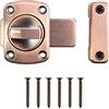 QWORK® Bullone Rotante Chiavistello Antifurto, Serrature Acciaio Inossidabile per Porta Armadietto Bagno, Bronzo Rosso