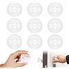 Romon Fermaporta Maniglia a Muro, 9 PCS Fermaporta da Parete Trasparente 50 * 15MM,Paracolpi Autoadesivi per Porte, Paracolpi per Maniglia Della Porta, per Proteggere Pareti e Mobili, Tappo
