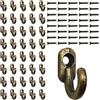 Orizizhic 40 mini ganci per chiavi, viti in bronzo, gancio da parete vintage, gancio decorativo da parete per chiavi, gioielli, cappelli, asciugamani per porta, cucina, corridoio, ufficio