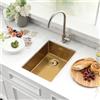 BoomHoze Lavello Cucina 30 x 40 cm, Oro Lavandino, Lavello da Incasso in Acciaio Inox, Moderno Lavandino Camper Cucina, Vasca Singola in Nichel Spazzolato per Piccole Cucine, Bar
