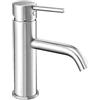 Rea - Lungo Rubinetto Lavabo Cromo Basso Miscelatore Da Bagno In Ottone Rubinetto Monocomando Caldo E Freddo Regolabile (Cromo) 15x5x16,5cm