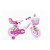 Schiano Bici Bicicletta Pink Love Bianca Taglia 16 Pollici