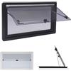 LKHDONG Finestra per camper, 900 x 500 mm, E13, per roulotte, camper, con zanzariera e tenda a rullo integrata, 70°, finestra esterna a spinta
