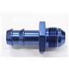 Autobahn88 Raccordo terminale tubo flessibile in alluminio anodizzato - Adattatore push-on AN a Barb, AN6 a 8mm (5/16) (Blu)