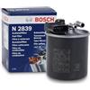 Bosch Filtro Diesel per Auto Bosch N2839 - Separa le particelle e l'acqua dal carburante, protegge il sistema di iniezione