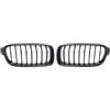 Hhfksci Per BMW Serie 3 F30/F31/F35 2012-2019 F30 320i 328i 335i Nero Lucido Doppia Lamella Griglia A Doppio Rene Stile A Rombi Griglia Paraurti(Single-Matte Black)