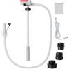 COSTWAY Pompa di Trasferimento del Carburante con Sensore di Arresto Automatico, Pompa Travaso Gasolio Elettrica a Batterie o Ricaricabile con Adattatore di 3 Dimensioni, con Infusione di 12L/min