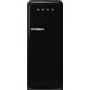 SMEG FRIGORIFERO SMEG FAB28RBL6, Capacità netta totale 270 l, Rumorosità: 35 dB(A), Dimensioni: L 60,1 cm A 153 P 72,8 cm, Black, Classe C