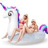 Subtail Unicorno Materassino Mare - Gonfiabili Piscina - Giochi per Bambini Adulti （240 * 140 * 120CM）