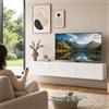 Shally Dogan Mobile TV sospeso 180 x 30 cm FRANCY Bianco con 3 Ante a ribalta Porta TV parete