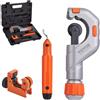 VEVOR Set 3 tagliatubi tubi in rame, tagliatubi con diametro esterno di 3/16"-2", mini tagliatubi e strumento per sbavatura con diametro esterno di 1/8"-7/8", set di tagliatubi per tubi in rame