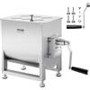 VEVOR Impastatrice Manuale per Carne, Miscelazione Massima Carne 20,4 kg, Frullatore con Riduttore in Acciaio Inox, Mpastatrice Manuale per Salsicce Carne Tritata 568 x 330 x 450 mm