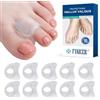 Viexpand 10 pezzi Separatore Dita Piede, Distanziatore Dita Piedi Trasparenti, Distanziatori per dita dei piedi, Toe Spreader per dita sovrapposte, allineamento dell'alluce e sollievo dall'alluce valgo