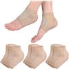 Ziyonix 4 Pezzi di Calzini in Gel per Tallone, Calzini Silicone per Cura Piedi per Pelle Dura e Screpolata, Talloni Screpolati (Colore Della Pelle)