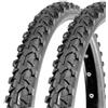 MADICKS Coppia Copertoni Bici 26 x 1.95 (50-559) MTB Pneumatici Tassellati per Mountain Bike Nero Gomma City Bike Trekking - Set 2 Pezzi Universali Resistenti per Uso Strada e Off-Road