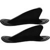 VILLCASE 2 Unitá Pinna a Forma in PVC Nero Rimovibile per Tavola da Surf e SUP Funzione di Aumento Stabilità