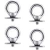 NQEUEPN 4 Pezzi di Occhiello di Fissaggio per Montaggio su Pista, Fissaggio per Montaggio su Pista per Kayak in Acciaio Inossidabile Eye Bolt Tie Down Rings per Corda Elastica per Canoa Kayak