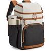 TOURIT Zaino termico per 30 lattine a prova di perdite, con due scomparti, leggero, impermeabile, per uomo e donna, ideale per spiaggia, campeggio, picnic, escursionismo, viaggi