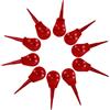 WOVEBIUS 10 tee da golf in plastica anti-taglio per sedia a T Divot Tools rosso