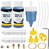 Feirdhoo Kit di sfiato per freni per bicicletta MAGURA MT5 MT7 MT8 MT2 HS33, freni a disco idraulici, kit completo con olio minerale da 120 ml e adattatori in ottone