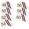 Buxuaaaa Golfing Ferro Testa Tettoie 7pc Set Permanente Impermeabile PU Tessuto Graffio Sicurezza Rapido Riconoscimento Numero Identificatori Impermeabili Tettoie di Ferro