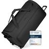 REDOLZ borsone da viaggio con ruote XXL 91 cm | trolley morbido 128 L ultra capiente | Duffle Essentials