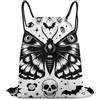 Generic Goth Skull Head Board Witch Black Art Borsa Palestra Sacca con Cordoncino Regolabile Pieghevole per Vita Quotidiana Shopping Spiaggia Tasche Coulisse 36X42Cm