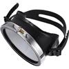 CALLARON Maschera da Immersione Lente in Vetro e Struttura in Acciaio Inox e Silicone, Design Ampio Antiappannamento per Nuoto e Pesca Subacquea, Colore Nero