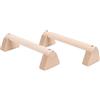 Annadue Barre per Push Up in Legno di Faggio da 2 Pezzi, Attrezzatura per Esercizi con Trave di Equilibrio in Legno per Palestra Domestica, Supporti per Flessioni, Barre per Push Up in con Presa
