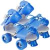 Generic Pattini a rotelle regolabili, in PVC + PP, con 4 ruote, a doppia , indossabili, senza decollo, regolabili, per bambini, principianti, ragazzi, ragazze, attività ricreative all'aperto