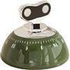 Floweringbeter Timer meccanico da cucina, 60 minuti, conto alla rovescia visivo, senza batteria, con retro magnetico, per cucinare in casa (verde)