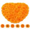 Bornfeel Fiori Margherite 100 Pezzi Fiori Finti Bomboniere Fiore Artificiale Corolla in Seta per Pasqua Tavola Cofano Matrimonio Festa Cerimonia Decorazione 38 x 38 x 20 mm Arancia