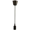 JANDEI - Lampada a sospensione colorata, cavo da 90 cm. Base in silicone, portalampada E27. Decorazione soggiorno, stanza, camera da letto, locali commerciali. Colore Nero