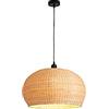XYZJK Lanterna di bambù, paralume di bambù, rami di bambù intrecciati a mano, illuminazione a soffitto, altezza regolabile, adatta for la sala da tè Balcone Apparecchi di illuminazione