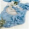 JJZGPP Runner Chiffon,90 x 300 cm Garza Boho Runner Tavola,Decorazione Runner da Tavolo Moderno ,Decorazione da Tavolo da Cucina, per Interni, Vacanze, Matrimoni (Blu)