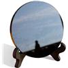 SODIAL 2X Ossidiana con Supporto Feng Shui Liscio Naturale Decorazione p4672