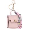 PATIKIL Mini Portachiavi Zainetto, Carino Portamonete Portachiavi Borsa PU Pelle Portachiavi Piccola Borsa Auricolari Portachiavi Per Donne Mini Organizzatore Carta Cavo Dati, Rosa