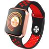 Alle Hersteller F9 Bracciale intelligente schermo a colori Touch Smartwatch Movimenti multipli Frequenza cardiaca Pressione sanguigna Monitoraggio del sonno Oro Shell Nero Rosso b