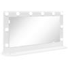 vidaXL Specchio per vanità bianco 80 x 45 x 18 cm vetro e legno impiallacciato