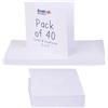 Craft UK Limited Craft UK 2380 Premium 40, 300 g/m², 5x5, biglietti e buste bianche