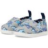 TOMS Classic Alpargata, Mocassino Basso Bambini e Ragazzi, Drizzle Grey Glow in The Dark Great White Shark, 22 EU