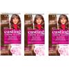 L'Oréal Paris Casting Crème Gloss Hair Dye, Ammonia-Free and Silicone-Free Hair Colour Intensive Hair Colour with Cream Gloss, No. 600 Dark Blonde, confezione da 3