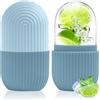 flintronic Face Ice Roller, Rullo di Ghiaccio Facciale, Silicone Ice Roller Viso, per Restringe i pori, Alleviare Gli Occhi Gonfi, Riduce Il Gonfiore, Cura Della Pelle-Azzurro Chiaro