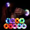 AOOSA 9 PCS Elastici per Capelli Luminosi, 3 Modalità di Luce Colorate, Elastici per Cpelli Illuminati a LED Alimentati a Batteria, Morbidi ed Elastici per Feste Luminose, Carnevale, Capodanno - Raso
