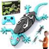 MONKROY Geco da arrampicata a parete con occhi a LED robot RC ricaricabile girevole a 360° per bambini dai 3 ai 8 anni regalo per