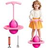 Ufdeoton Pogo - Pallone da salto, con manico, per bambini, per attività all'aria aperta, per bambini, adulti, sport, gioco e fitness (rosa)