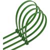 PRENDELUZ Flange in nylon verde, 30 pezzi, larghezza 4,8 x lunghezza 350 mm