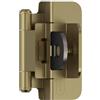 Amerock Cerniera per Armadio, Inserto Doppio Smontabile 3/8 pollici (10 mm), Champagne Dorato, Cerniera per Porta Cucina, 1 Paio/2 Confezione, Hardware Funzionale